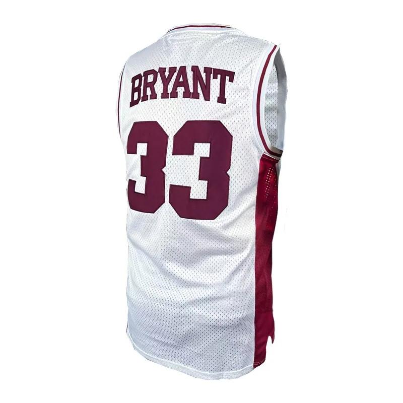 Hommes # 33 Maillot de basket brodé - Polyester respirant, haut de sport sans manches à col rond pou