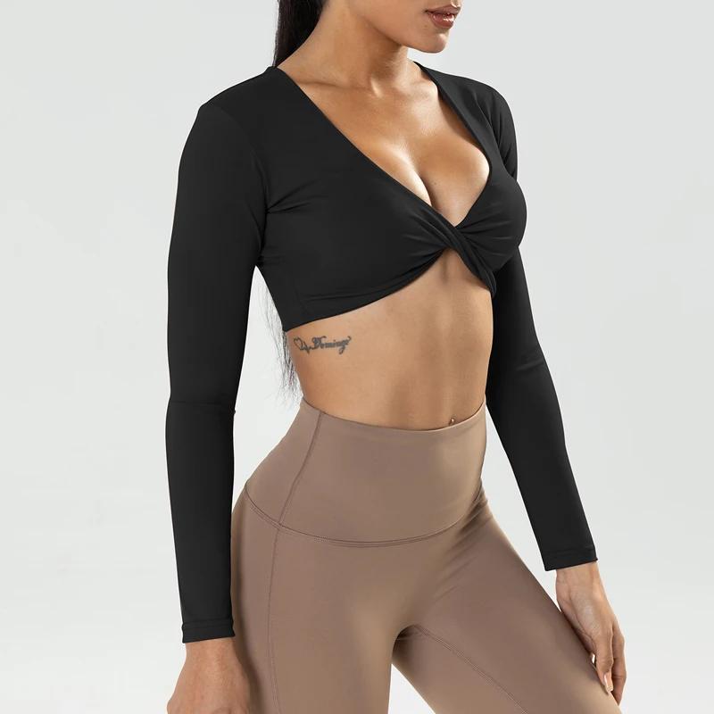 Haut de sport VITALINOVO manches longues pour femme séchage rapide idéal fitness et yoga