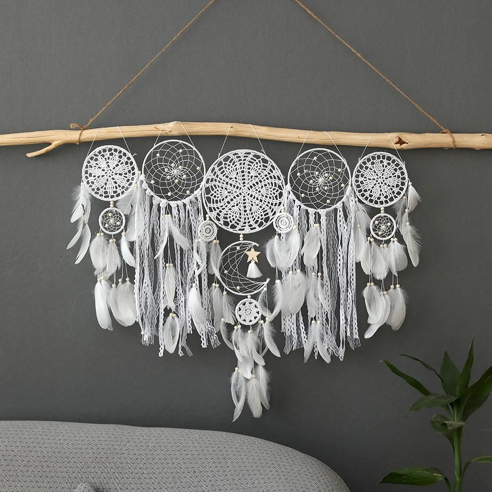 Attrape-rêves bohème pour chambre à coucher, décor de mariage et de Noël, grand mur de confection, o