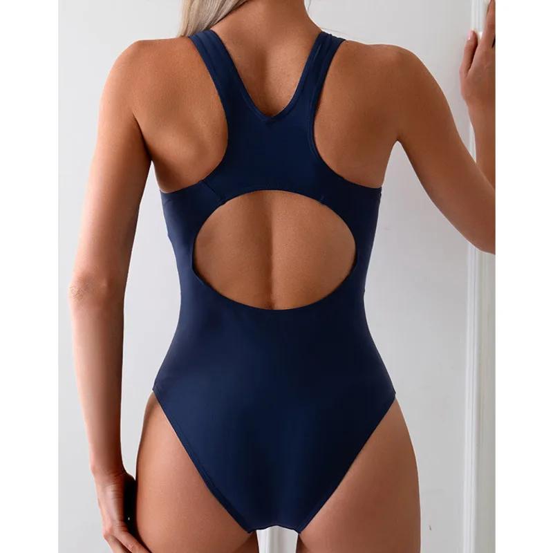 Été Sexy une pièce maillots de bain fermé femmes maillots de bain sport pour vêtements de natation c