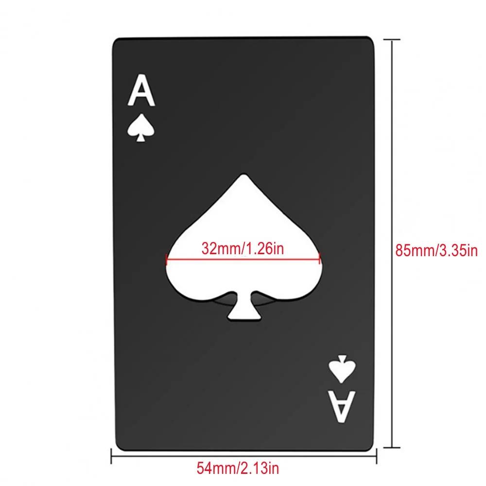 Ouvre-bouteille créatif en forme de Poker, en acier inoxydable, format carte de crédit, Bar, Restaur