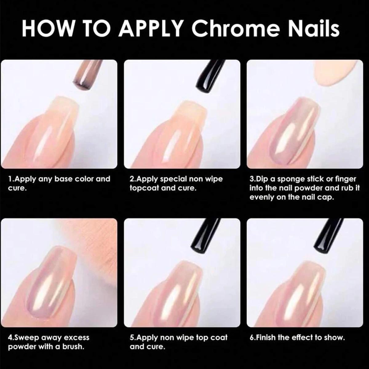 Poudre à ongles chromée pour Nail Art, glace transparente Aurora, haute brillance, perle arc-en-ciel