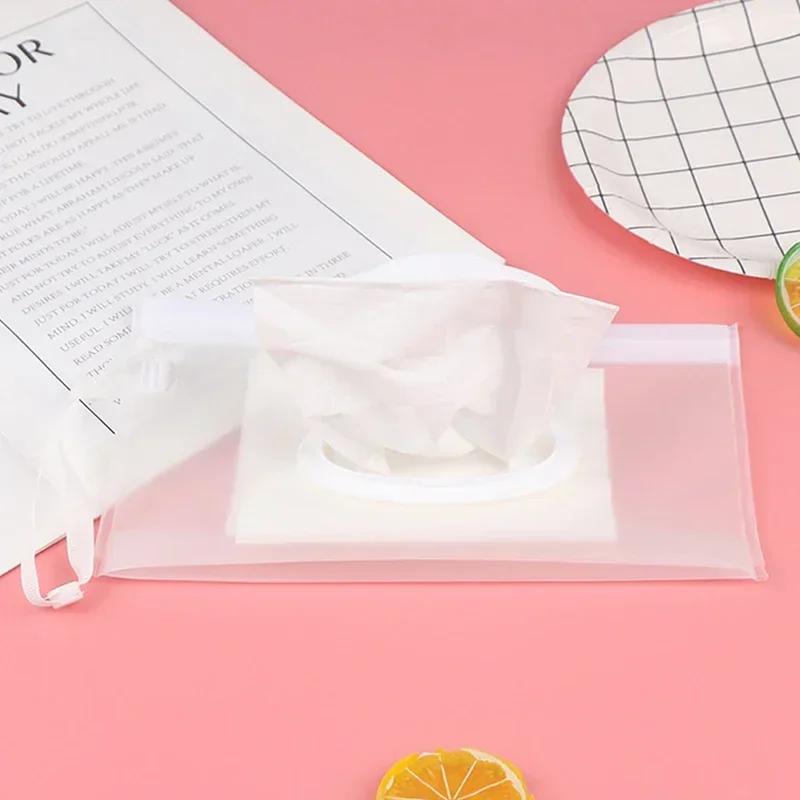 Pochette pour lingettes humides pour bébé EVA, étui de support Transparent Portable, couvercle rabat