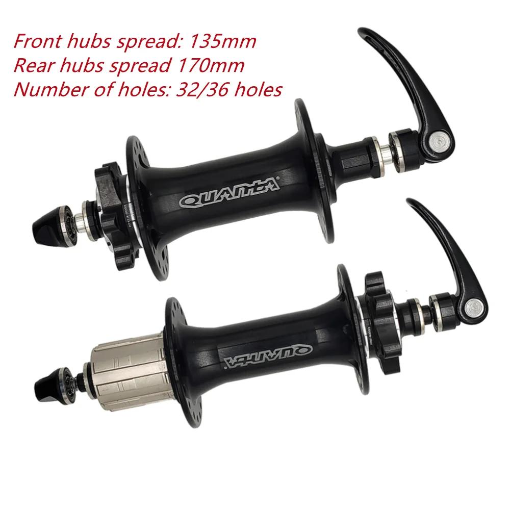 QUANTA gros pneu vélo roulement moyeux moto 32H 36 trous frein à disque propagation 135/150/170/190m
