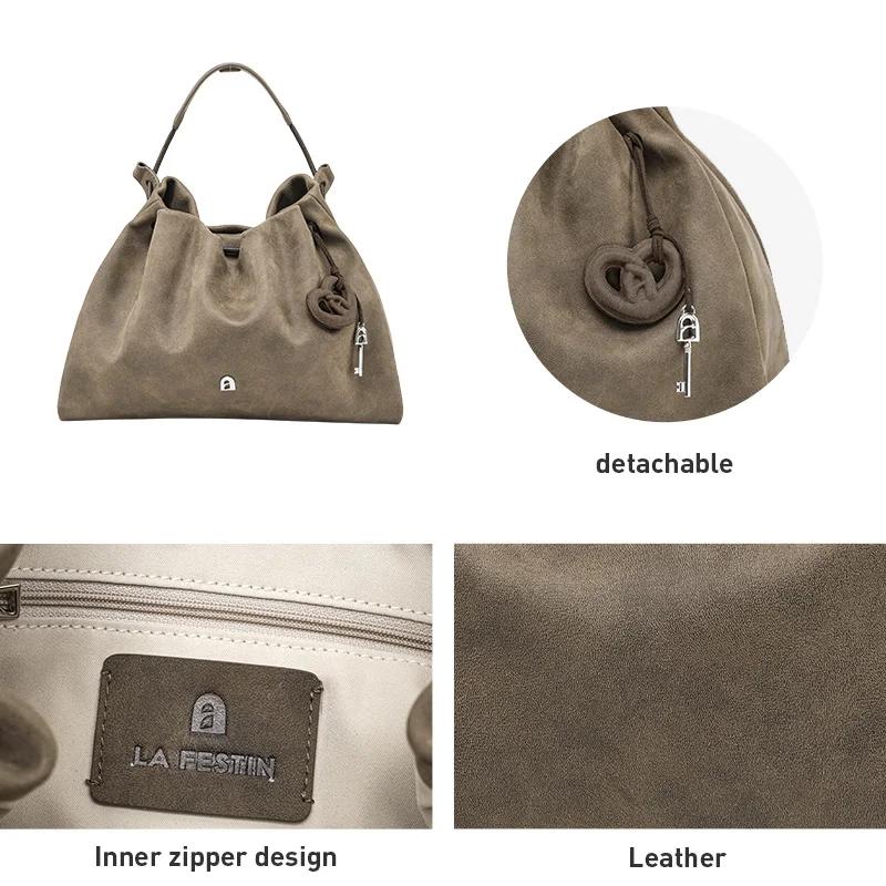 LA FESTIN-Sac à Main en Cuir pour Femme, Marque Originale, Bandoulière, Grande Capacité, Nouvelle Mo