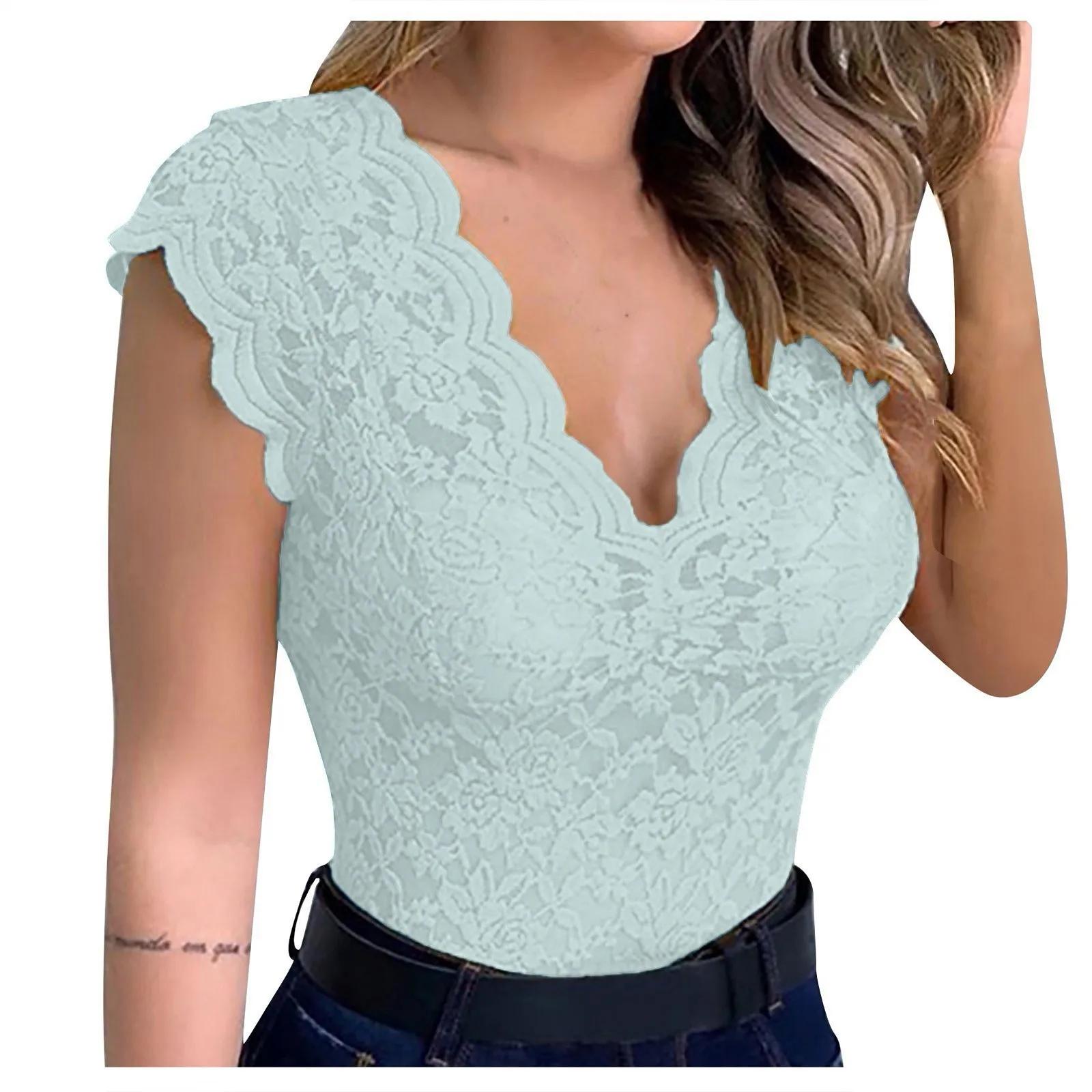 Débardeur Sexy en Dentelle pour Femme, Camisole Col en V, Sous-Vêtements Précieux, Nouvelle Collecti