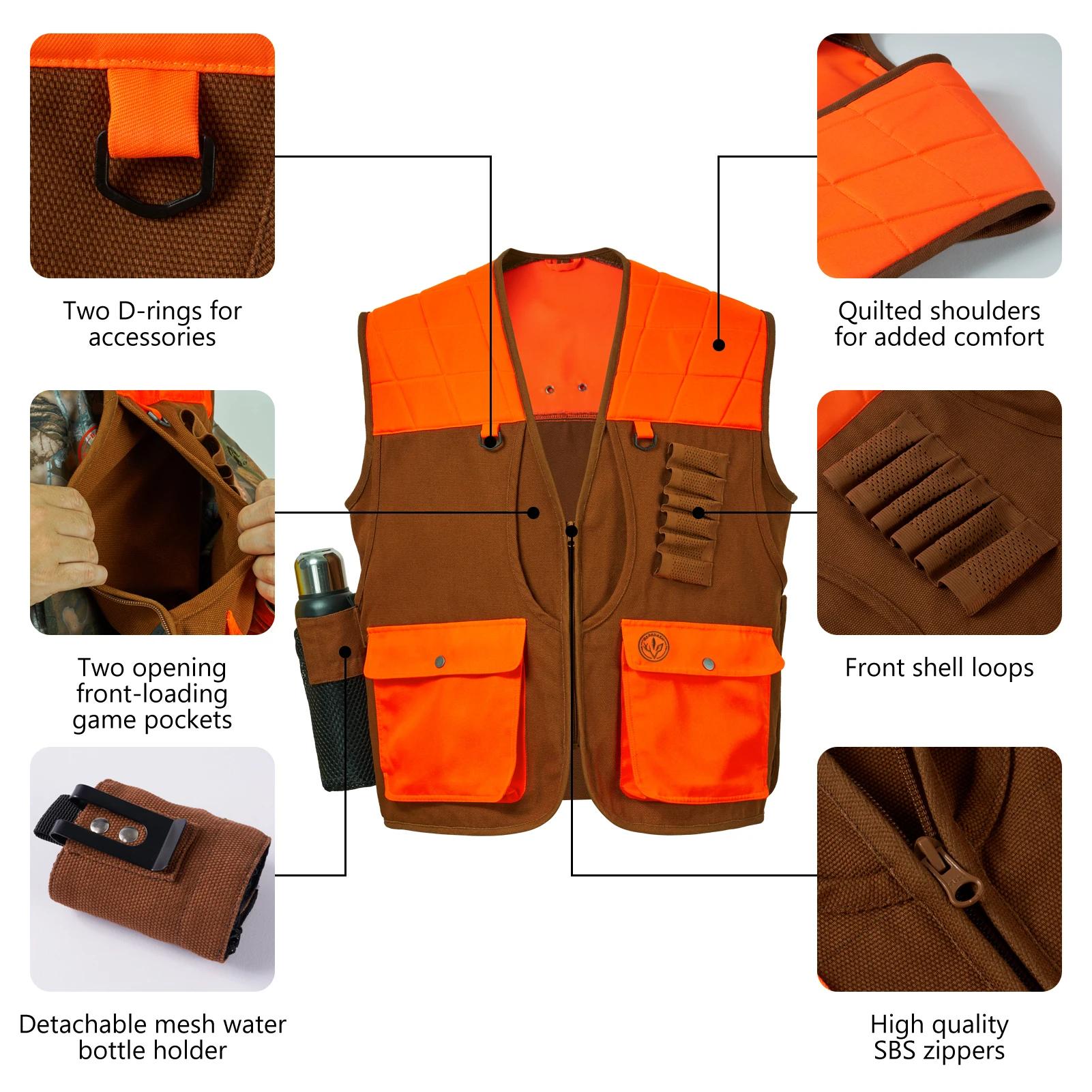 Veste de chasse Bassdash multi-poches unisexe : vêtement technique pour terrain upland et zones humides