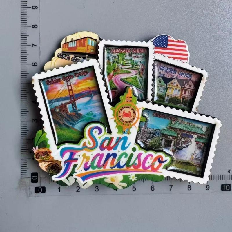 Aimants de réfrigérateur en PVC souple pour la décoration intérieure, souvenir de tourisme, autocoll