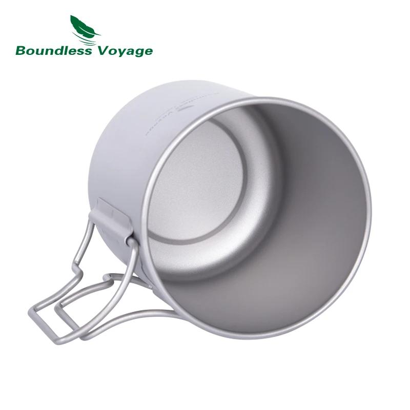 Tasse en titane de Voyage sans limites de 420 ml avec passoire et couvercle tasse à thé monocouche d