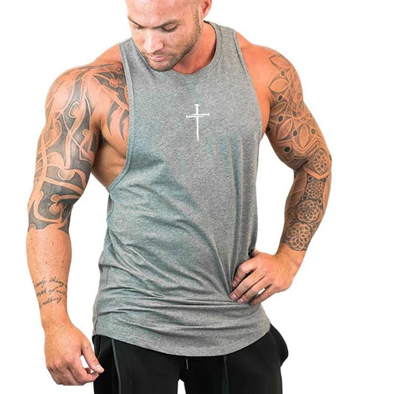 T-shirt en coton respirant pour homme, Solid Document, Gym, Musculation, Course à pied, dehors GlaSu
