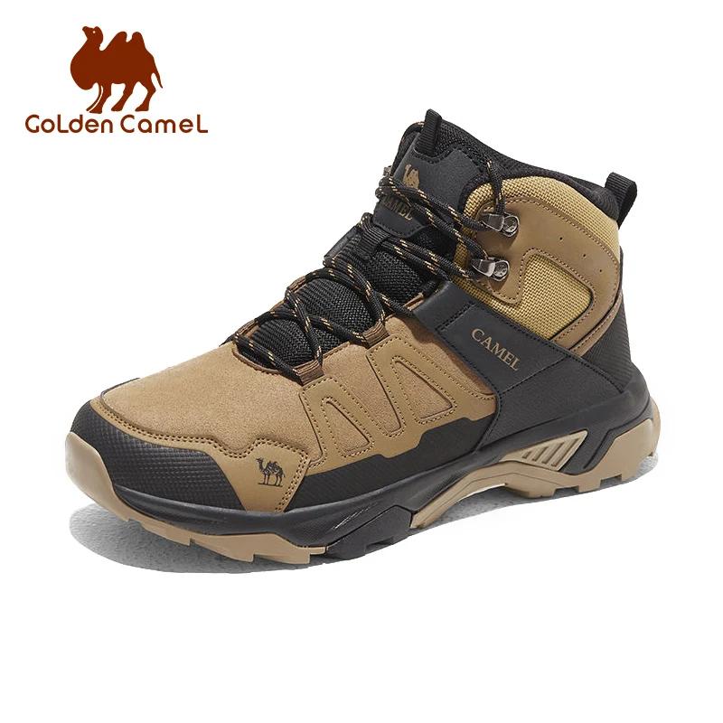 GOLDEN CAMEL-Chaussures de Randonnée en Plein Air pour Homme, Bottes d'Escalade Montantes Imperméabl