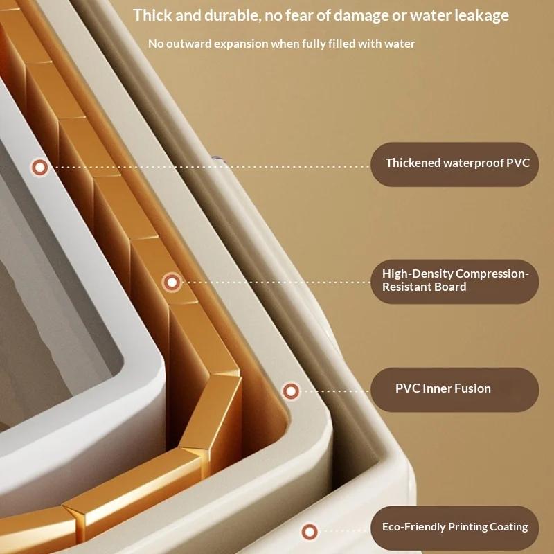 Grande baignoire pour bébé de 0 à 5 ans, baignoire pliable pour bébés assis et s'allonger, bassin de