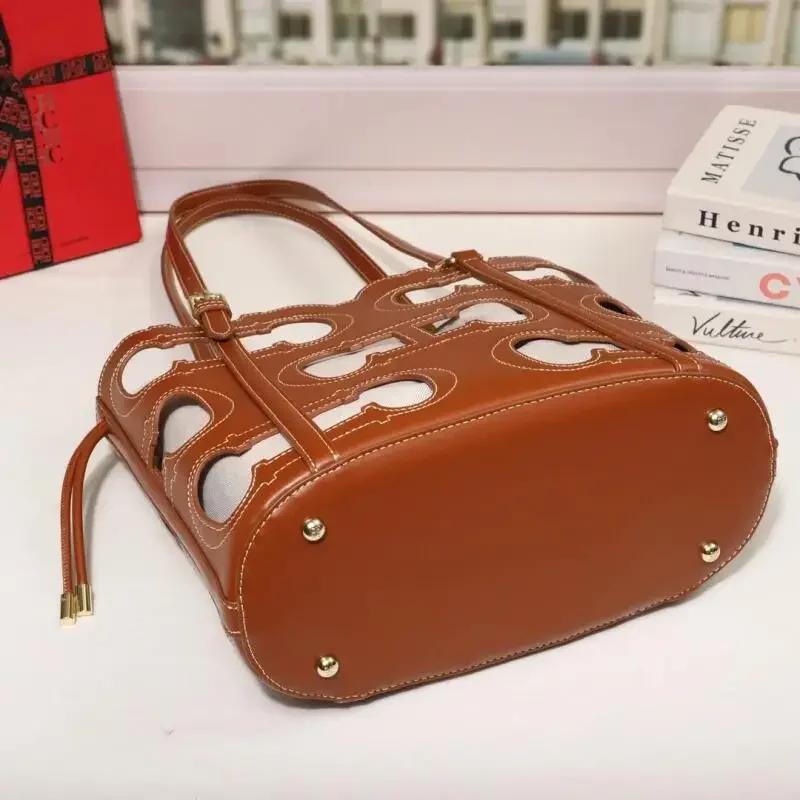CH – sac à main de marque haut de gamme pour femmes, ajouré, grande capacité, Simple, à bandoulière,