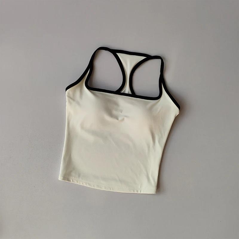 Gilet de sport et de Fitness avec coussin de poitrine, résistant aux chocs, beauté du dos, sensation