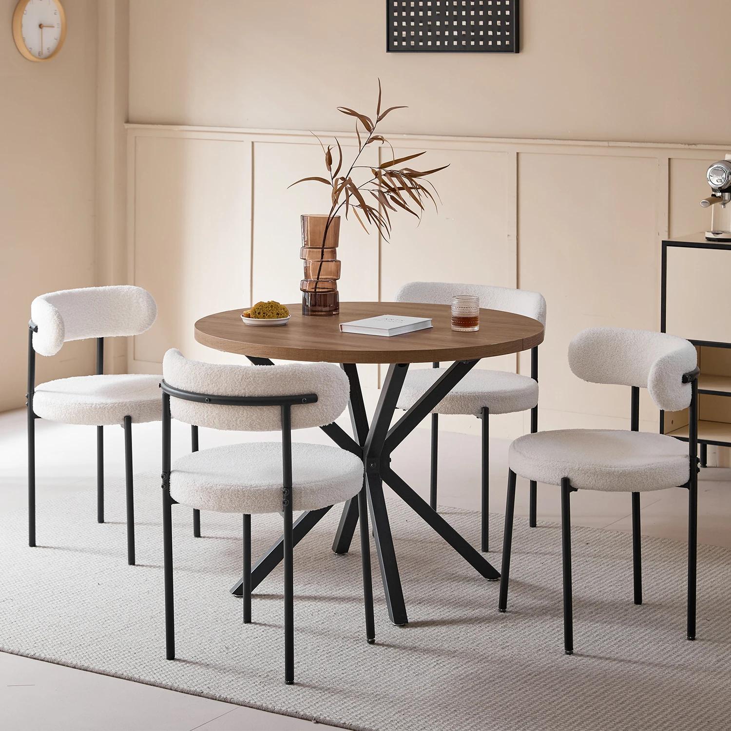 EGOONM 2/4/6 pièces chaises de salle à manger de Style nordique chaises de cuisine rembourrées avec
