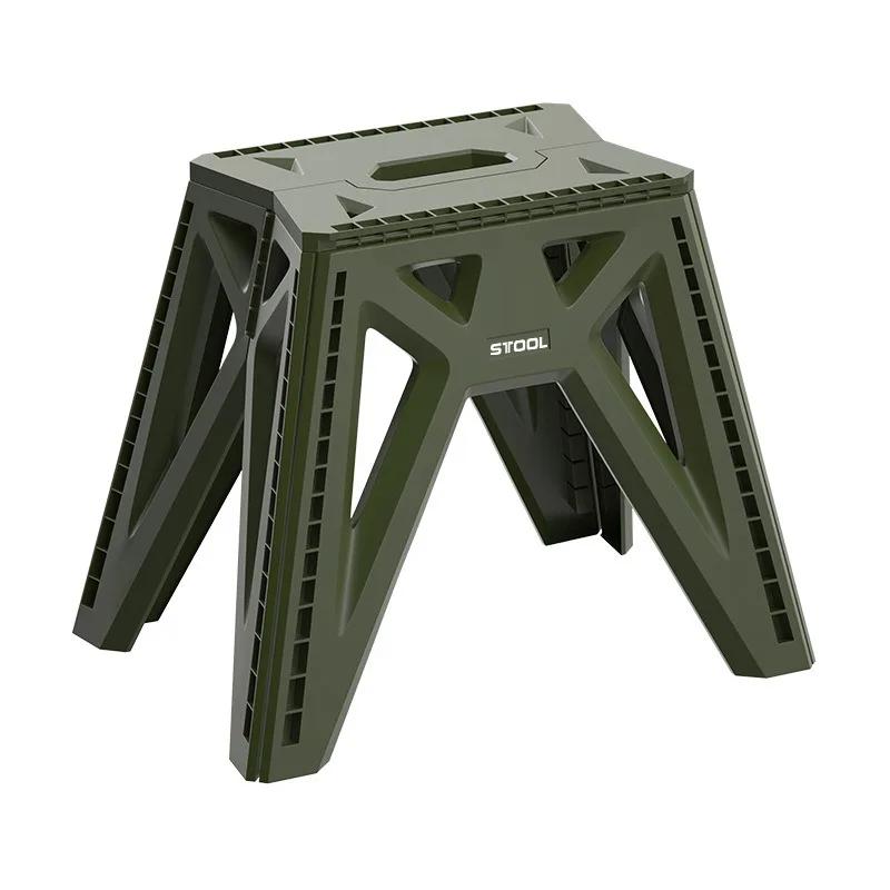 Tabouret pliant de pêche en plein air en plastique Portable maison voyage épaissi pliant petit tabou
