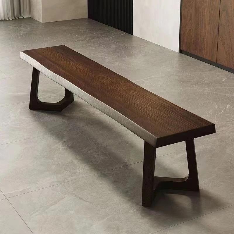Tabouret long en bois massif de style chinois nordique, banc simple et moderne pour célébrités d'int