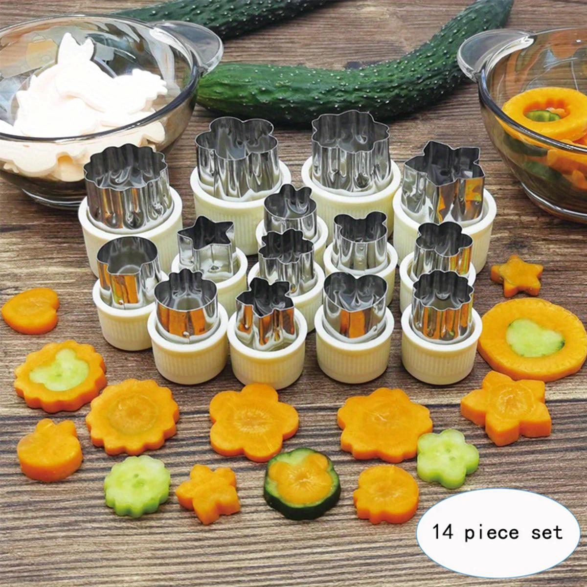 Moule de coupe de façonnage de légumes et de fruits en acier inoxydable, coupe-salade de fruits, emb