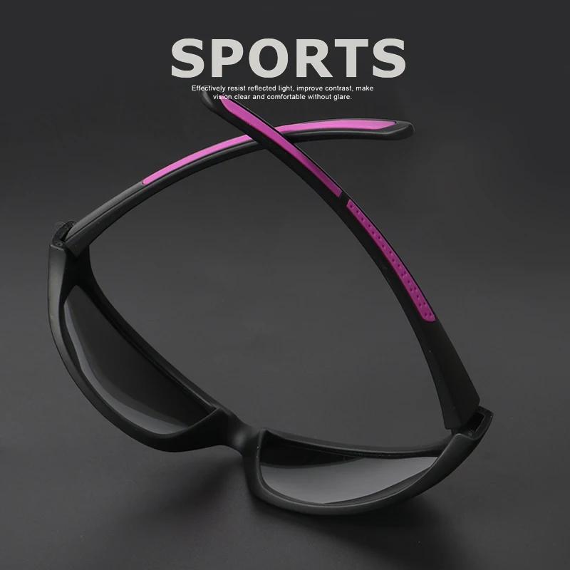 Lunettes de soleil de sport polarisées pour hommes et femmes, verres TAC de course, de pêche, Anti-é