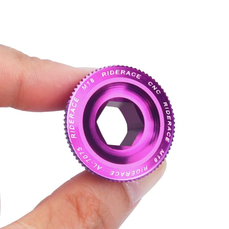 Boulon de fixation de bras de manivelle de vélo, écrou de pédalier en alliage d'aluminium, couvercle