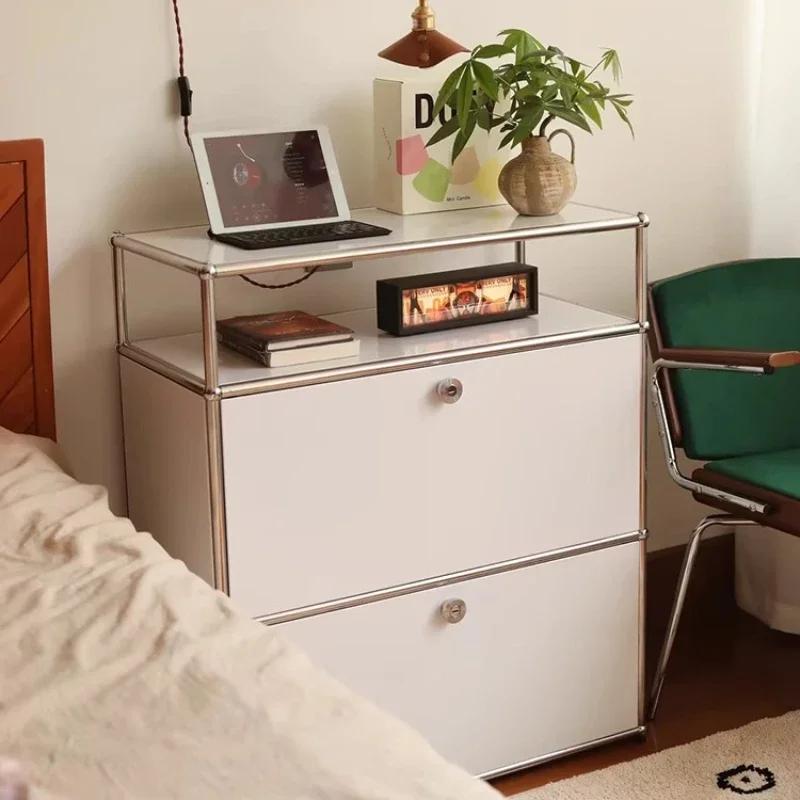 Armoire de cuisine noir et blanc, Module en acier inoxydable 304, armoire de rangement, casier, comm