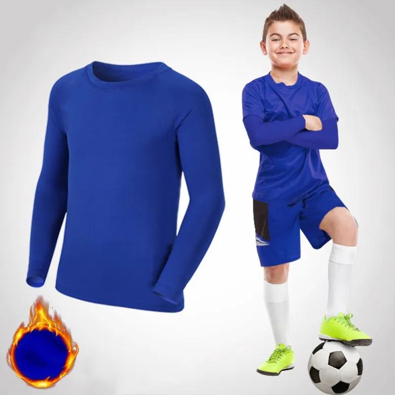 Enfants enfants garçon fille Compression course longue t-shirt Fitness Sport basket-ball Football vê