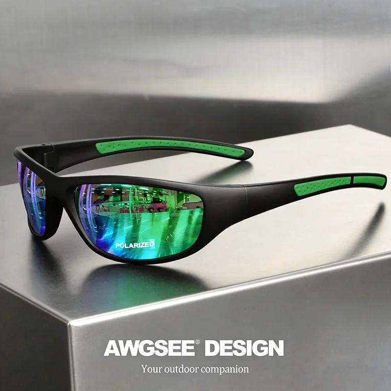 Lunettes de soleil de sport polarisées pour hommes et femmes, verres TAC de course, de pêche, Anti-é