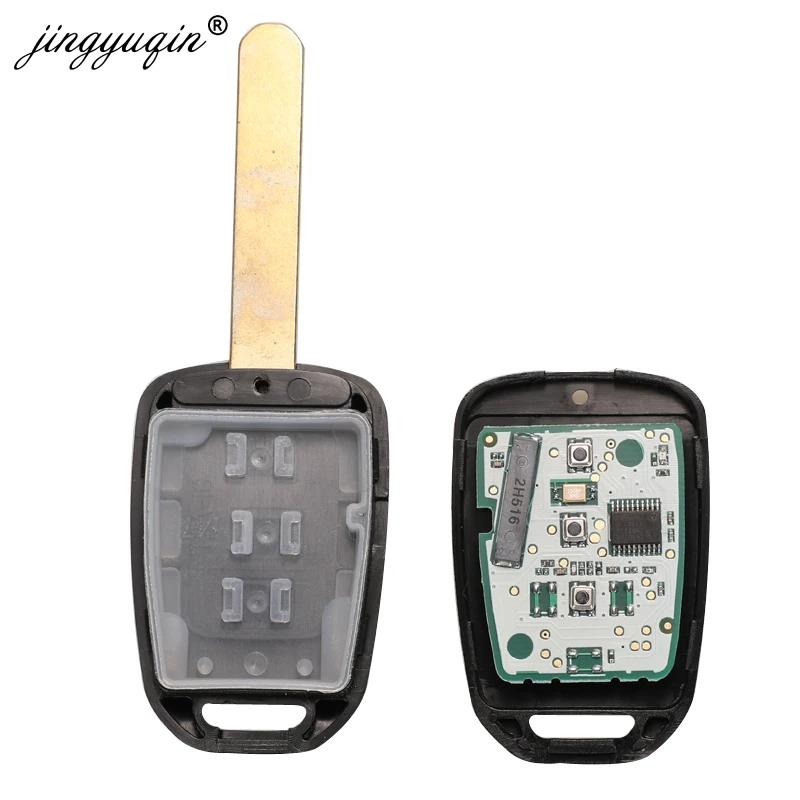 Jingyuqin 2/3/4 BTN clé de voiture Fob PCF7961 puce télécommande porte-clés pour Honda 2013-2015 CRV