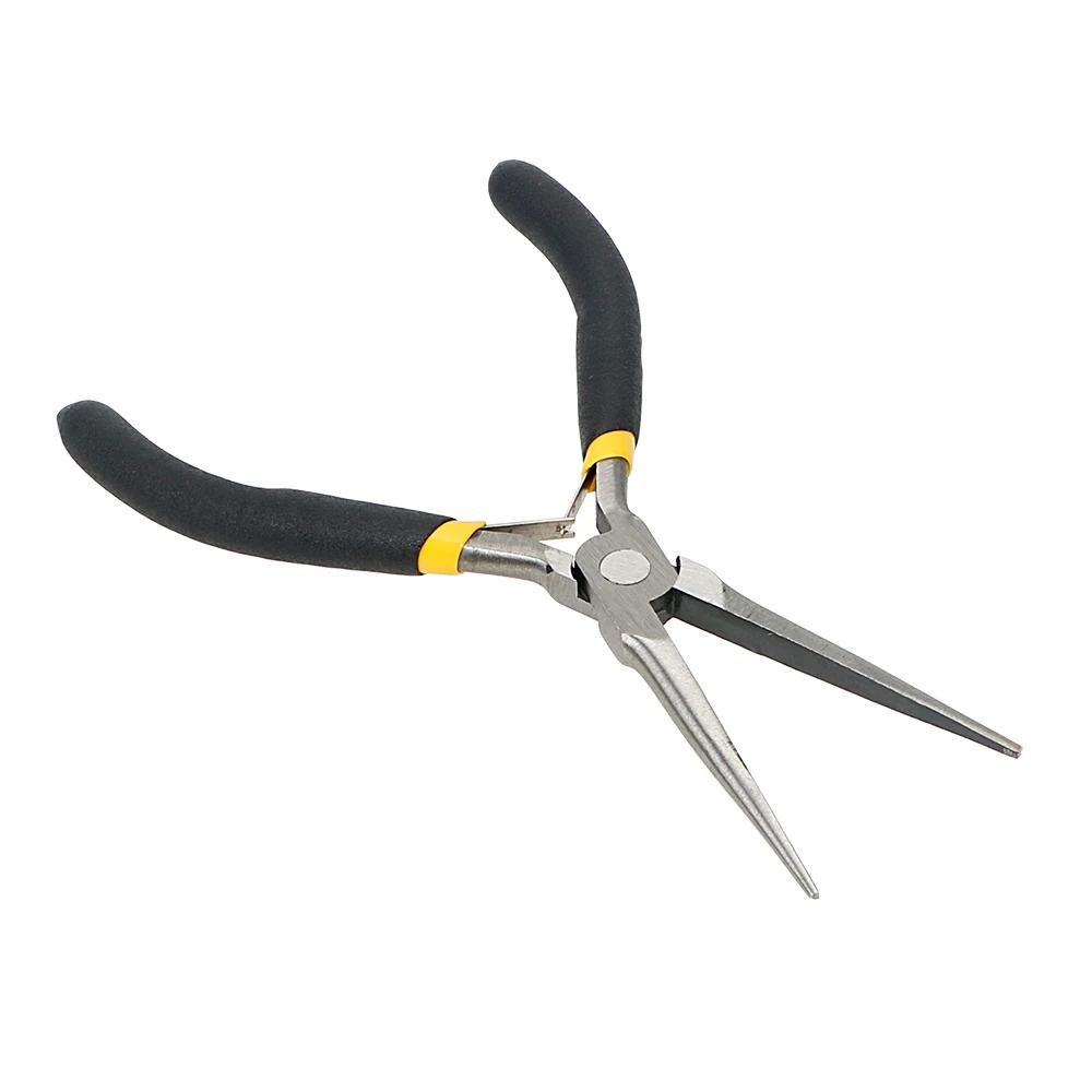 Pince à bec long 45 # Outils à main en acier, outils de réparation d'électricien, dénudage, coupe, s