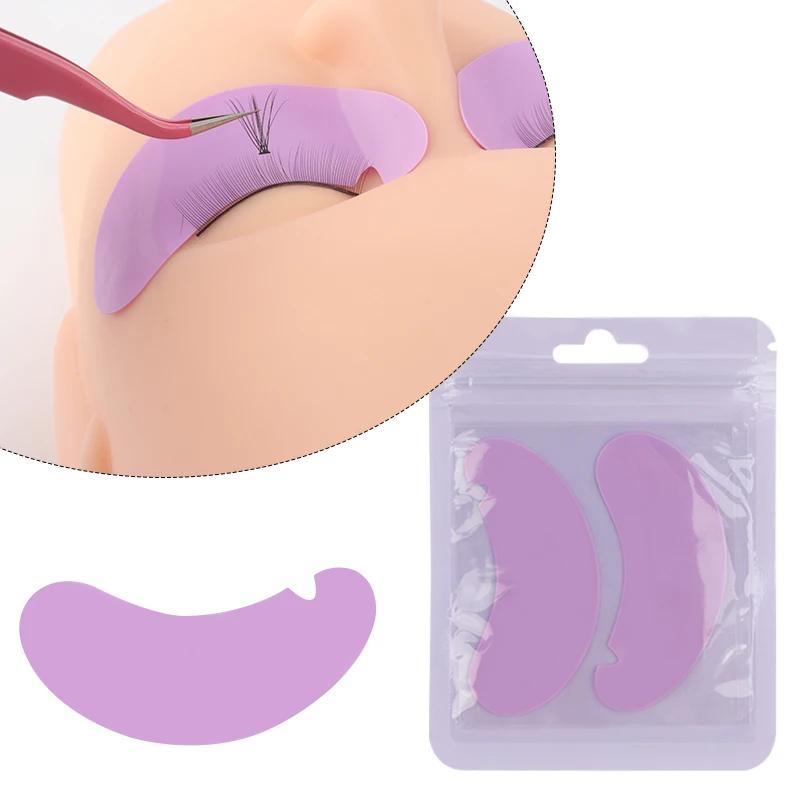 Coussinets de cils réutilisables en Silicone, 1 paire, patchs d'extension de cils, conception en for