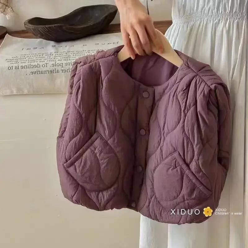 Gilet matelassé coréen pour enfants, glaçure rembourrée, garde au chaud, vêtements d'extérieur pour