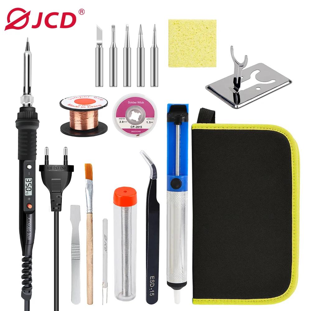 Kit de fer à souder électrique 80W à température réglable 220V 110V, ensemble d'outils de soudage, f