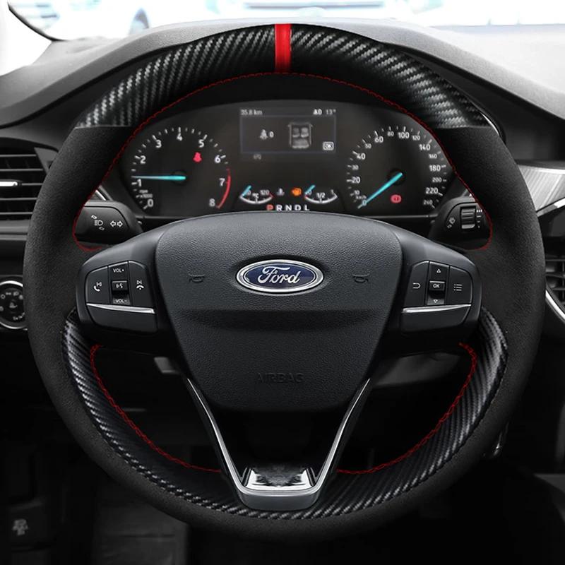 Housse de volant de voiture personnalisée, bricolage, 100% adaptée à la Ford Focus 4 2019 2020 Fiest