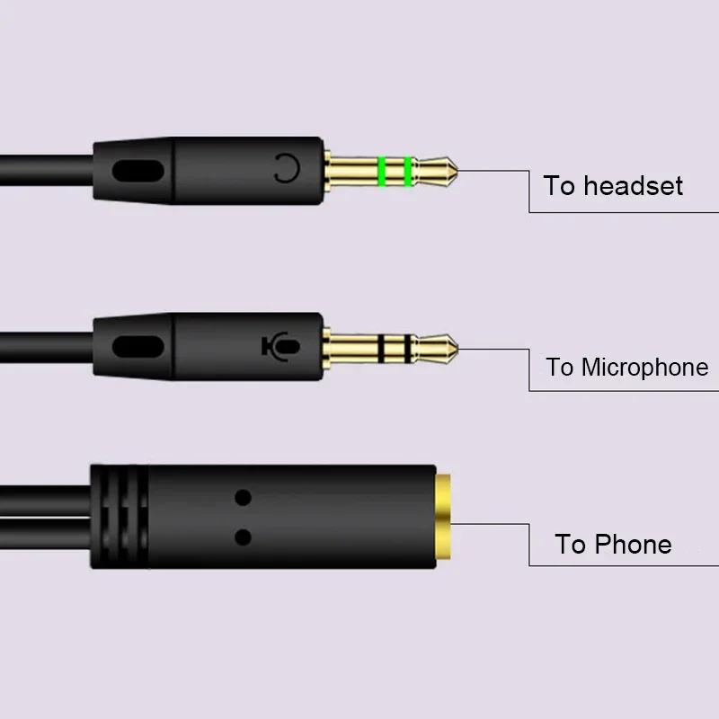 Câble séparateur en Y mâle vers femelle, câble audio AUX, adaptateur de prise stéréo MP3 MP4, prise