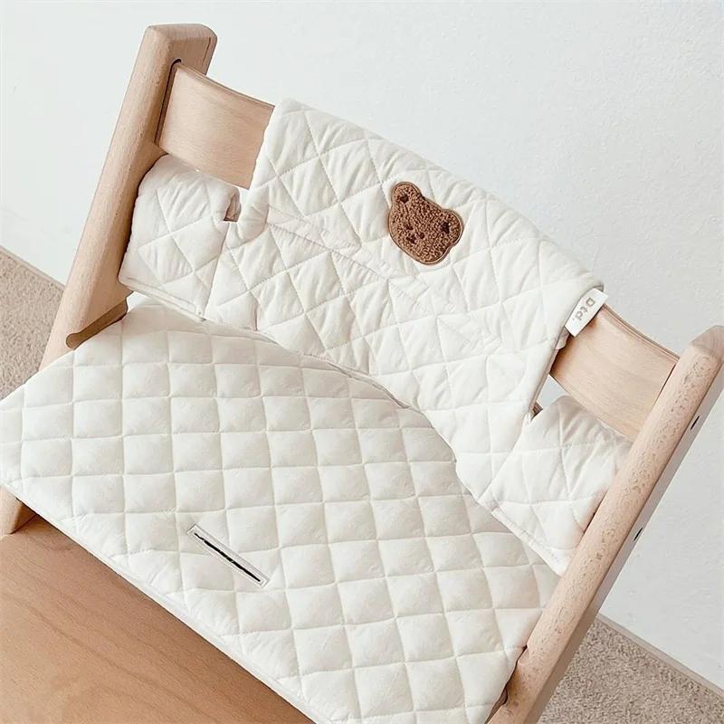 Coussin de chaise haute mignon pour bébé, ours lapin, dos de bébé assis, accessoires de chaise de sa