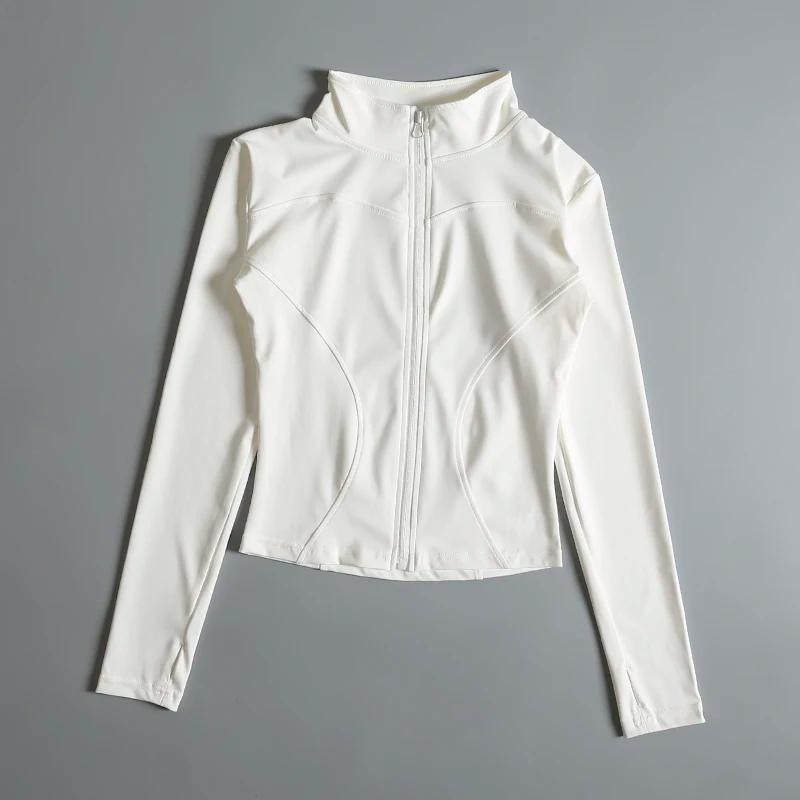 Veste de sport femme zip fitness yoga manches longues - Vêtements d'entraînement running léger et respirant