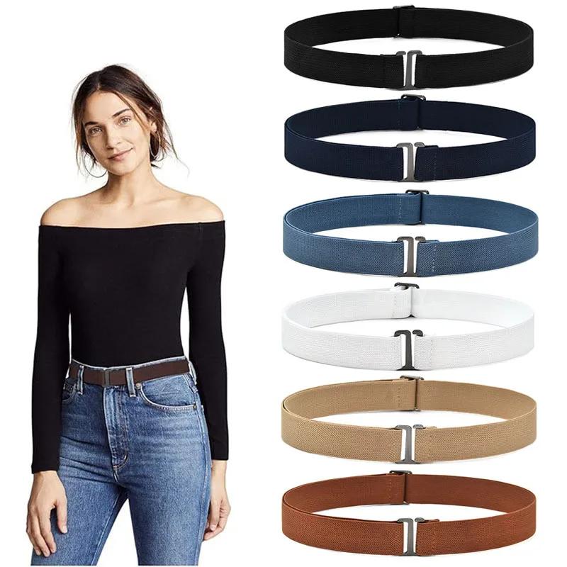 Ceinture pour pantalons antidérapants pour femmes, élastique, confortable et réglable, taille unique