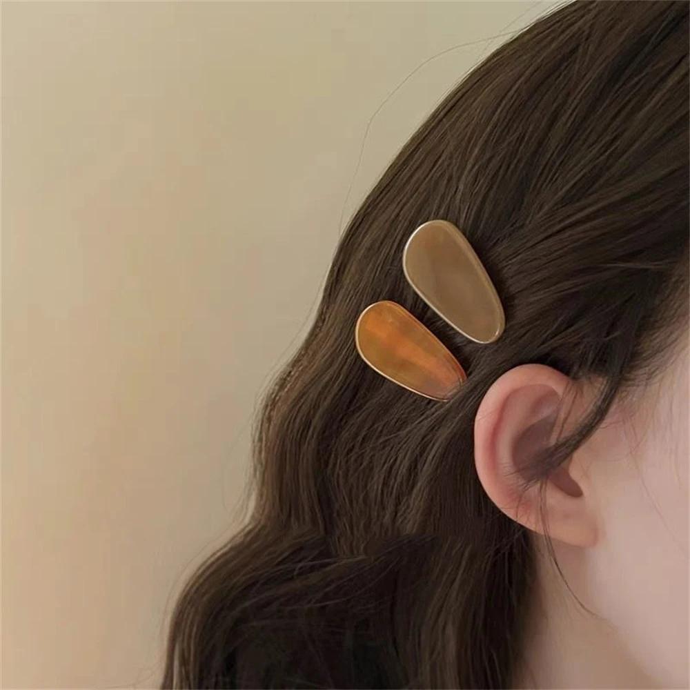 Épingle à cheveux française vintage pour femmes et filles, pinces à frange latérale, pince à bec de