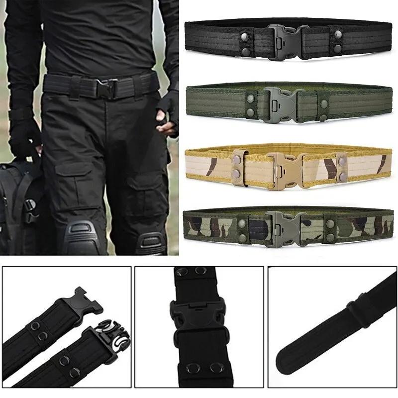 Ceinture tactique de Camouflage en plein air pour hommes, ceinture en tissu Oxford, ceinture d'alpin