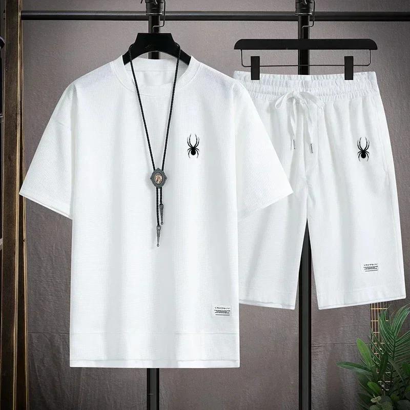 Ensemble T-shirt à manches courtes et short de sport pour hommes, vêtements de sport décontractés et