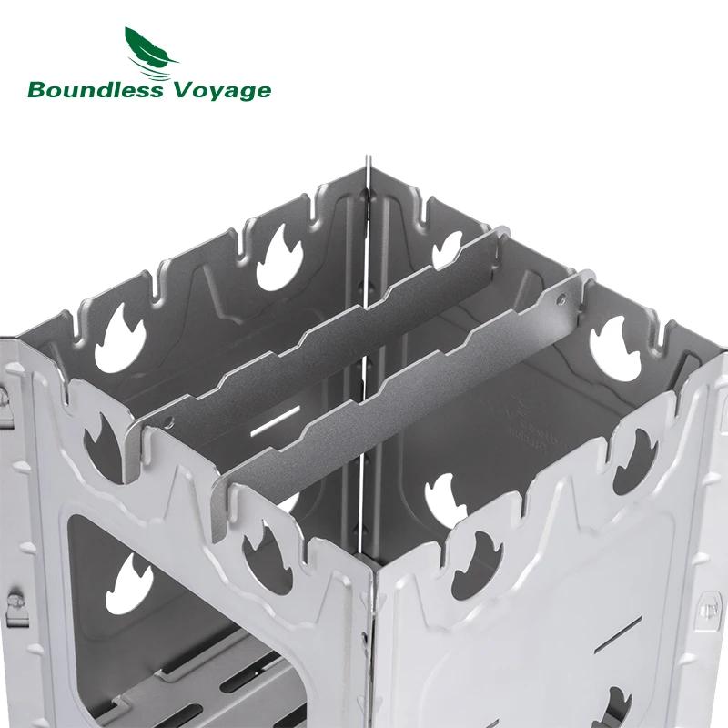 Poêle à bois titane Boundless Voyage - Brûleur pliant camping ultraléger - Barbecue portable sac à dos