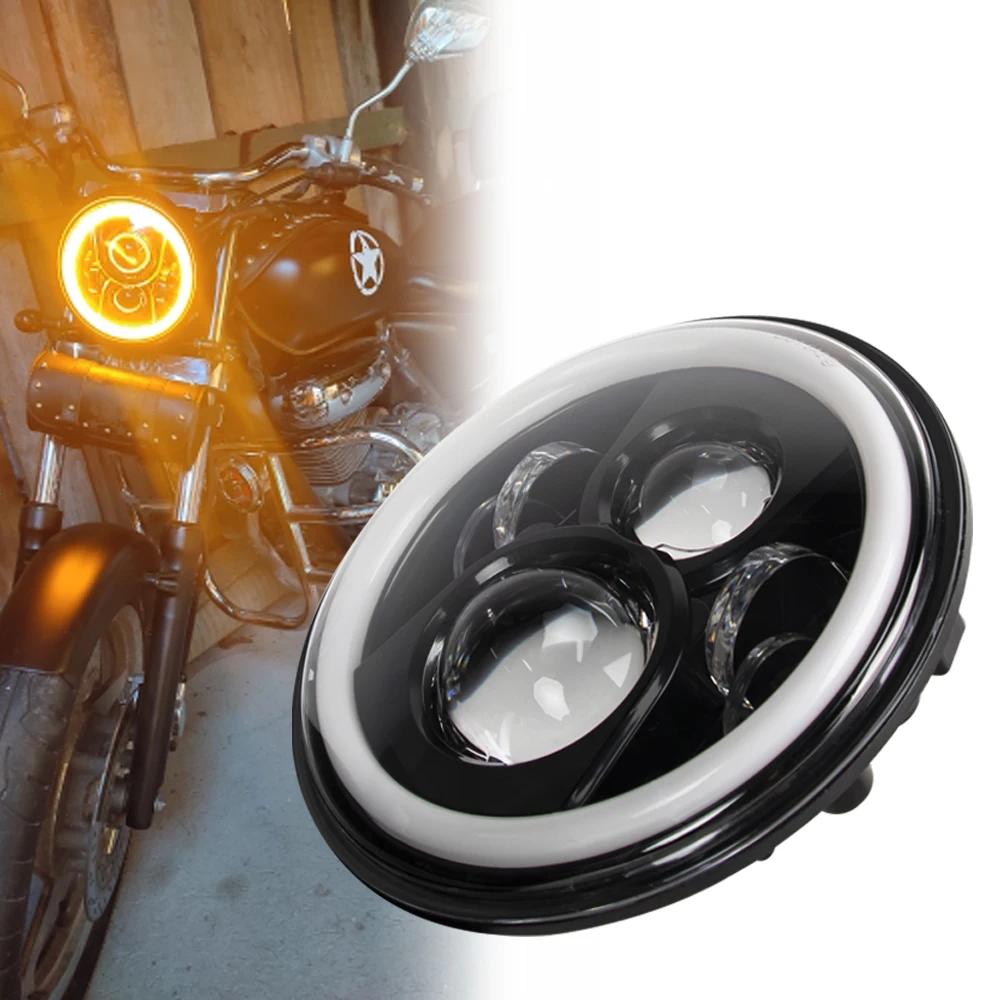 Phare de moto 7 pouces LED pour Harley Touring Ultra classique Electra Street Glide Road King Yamaha