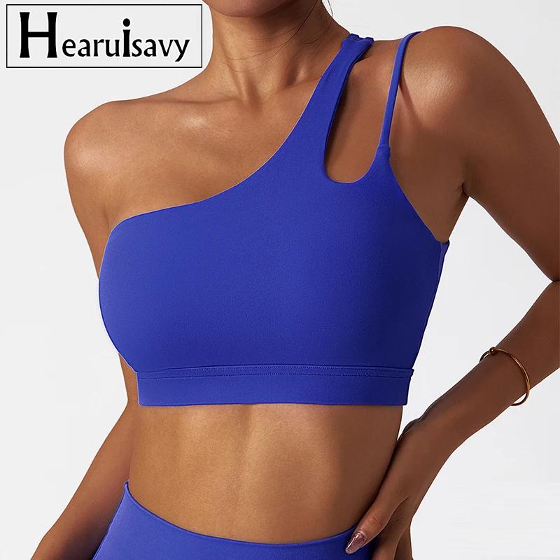 Soutien-gorge de Yoga confortable à sangle unique, coussinet de poitrine, haut de sport, extensible,