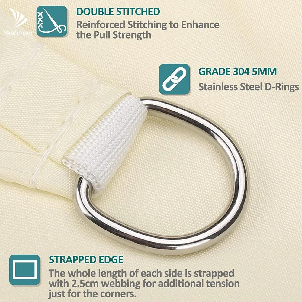 Pare-soleil triangulaire multi-taille imperméable, protection solaire pour jardin extérieur, fête, a