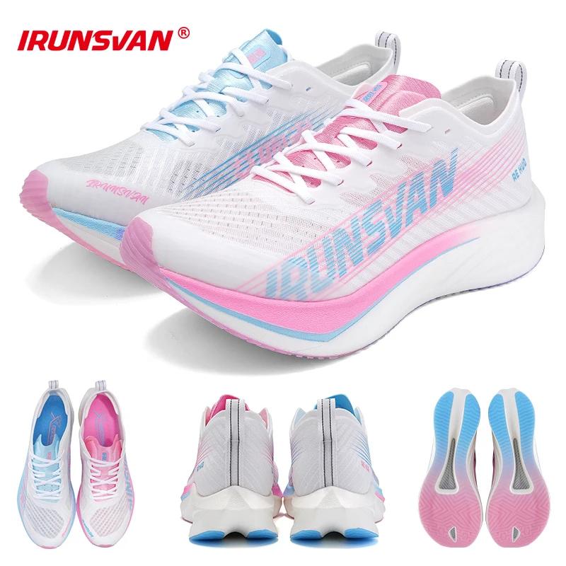 IRUNSVAN-HEAT 2024 Carbon Plate Sneakers pour hommes et femmes, Chaussures de course sur sentier, Ch