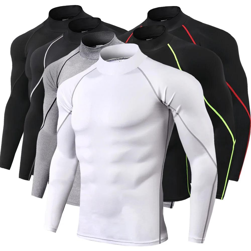 T-shirt sport manches longues séchage rapide homme - Haut compression musculation fitness