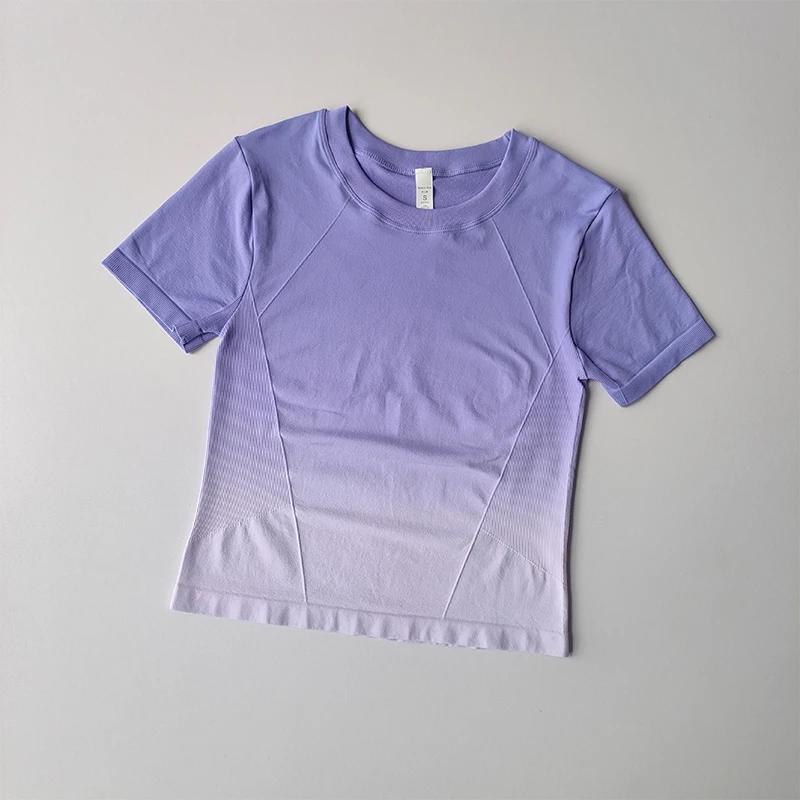 T-shirt sport femme manches courtes léger - Haut de yoga élastique pour fitness et fin d'été