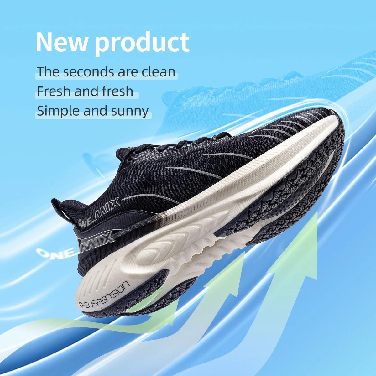 ONEMIX-Chaussures de course à lacets pour hommes et femmes, baskets de sport, d'athlétisme, d'extéri