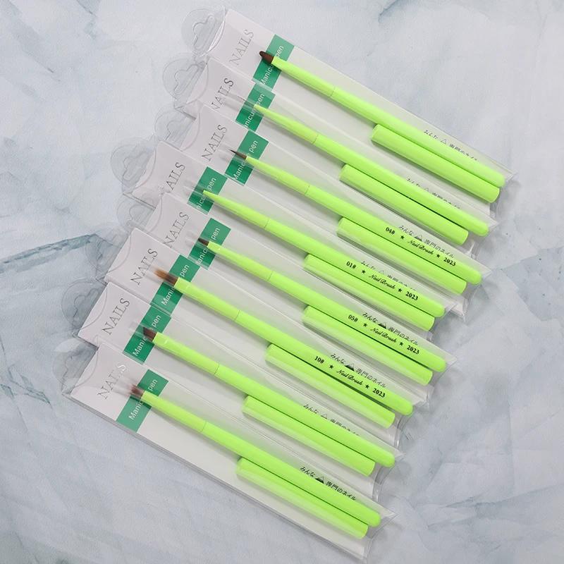 Sweet-Z vert brosse à ongles Gel brosse pour manucure acrylique UV Gel Extension stylo vernis à ongl