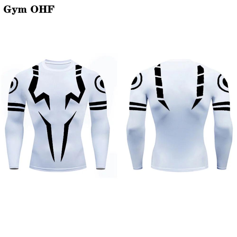 Chemise compression Jujutsu Kaisen impression 3D homme gym fitness course séchage rapide